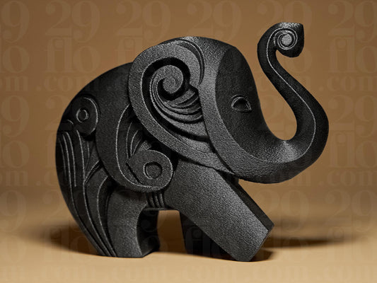 Modern Black Elephant – Minimalist Decorative Figurine